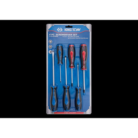 KING TONY Profi-Werkzeuge - Schlitz- und PHILLIPS®-Schraubendreher-Set - 6  tlg. 30106AMRB