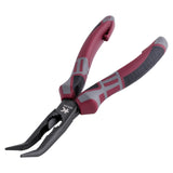 Kraftwerk Hightech Flachrundzange mit Schneide, Storchschnabelzange, 45° abgewinkelt, 205 mm