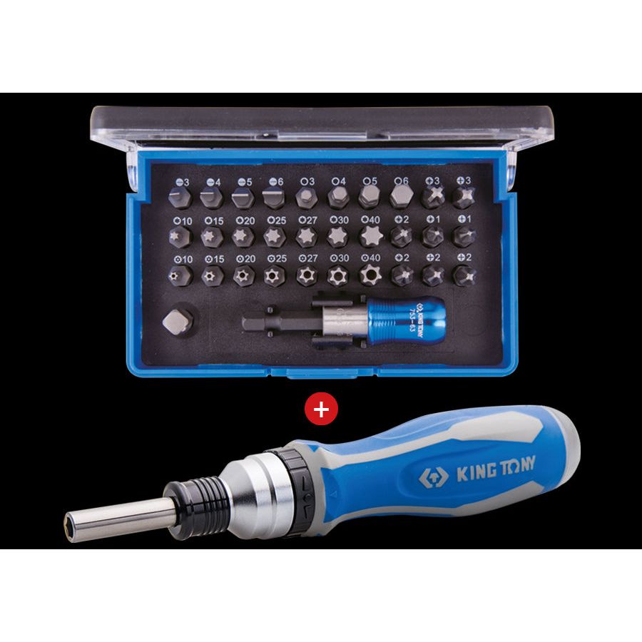 KING TONY Profi-Werkzeuge - Ratschen-Bit-Schraubendreher - 40TLG 32540MR
