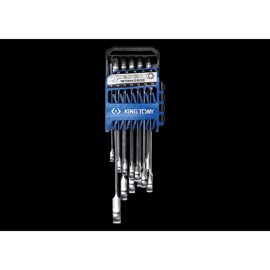 KING TONY Profi-Werkzeuge - Schraubenschlüssel-Set, metrisch, für Schnellmontage - 12 tlg. 12112MRS02