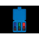 KING TONY Profi-Werkzeuge - 1/2" Kraft-Steckschlüsselset, Zoll, lang - 3 tlg. 44905MP