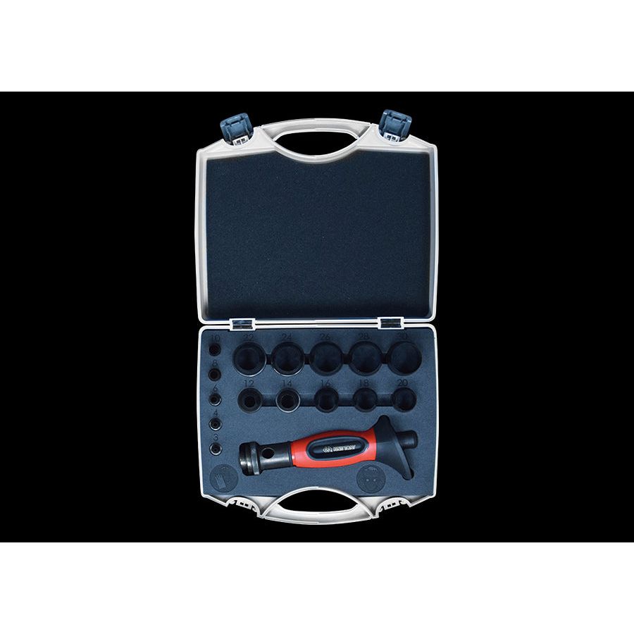 KING TONY Profi-Werkzeuge - Ring-Stanzeisenset - 16 tlg. DCJ330