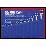 KING TONY Profi-Werkzeuge - Schraubenschlüssel-Set, für Schnellmontage, Zoll - 12 tlg. 122A12MRN