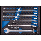 KING TONY Profi-Werkzeuge - Kombi-Schlüssel, EVAWAVE - 14 tlg.  373A 9122A14MRE