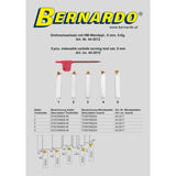 BERNARDO Drehmeisselsätze – Modell Drehmeißelsatz mit HM-Wendeplatte, 8 mm, 5-tlg.