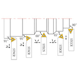 BERNARDO Drehmeisselsätze – Modell Drehmeißelsatz mit HM-Wendeplatte, 12 mm, 5-tlg.