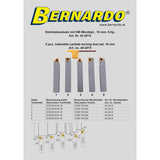 BERNARDO Drehmeisselsätze – Modell Drehmeißelsatz mit HM-Wendeplatte, 16 mm, 5-tlg.