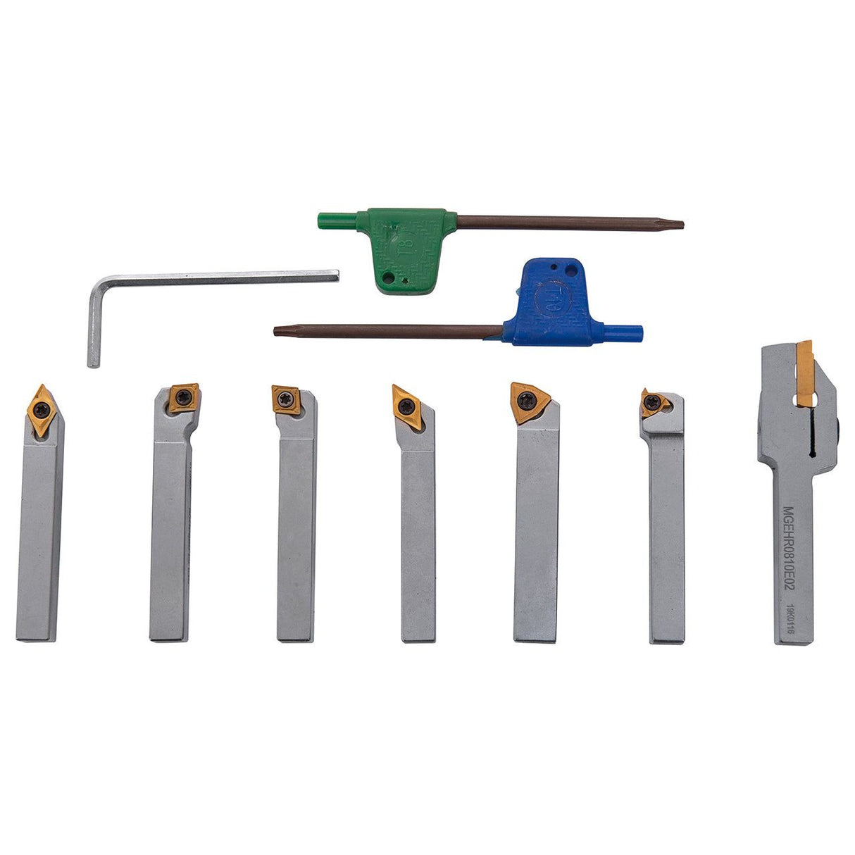 BERNARDO Drehmeisselsätze – Modell Drehmeisselsatz mit HM-Wendeplatte, 8 mm, Satz L