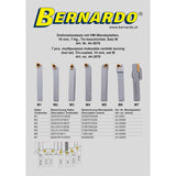BERNARDO Drehmeisselsätze – Modell Drehmeisselsatz mit HM-Wendeplatte, 10 mm, Satz M