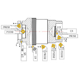 BERNARDO Drehmeisselsätze – Modell Drehmeißelsatz mit HM-Wendeplatte, 12 mm, Satz C