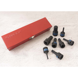 KING TONY Profi-Werkzeuge - 1/2" 6-Kant Kraft-Steckschlüssel-Set - 8 tlg. 4418MP