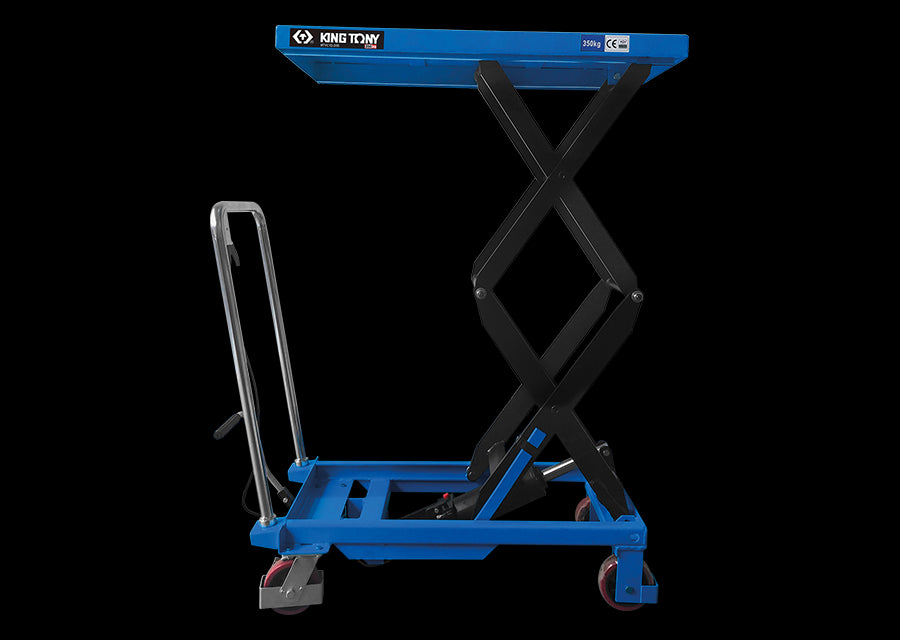 KING TONY Profi-Werkzeuge - Manueller Doppelscheren-Hubtisch - 350 kg 9TYC12035AB