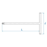 KING TONY Profi-Werkzeuge - 1/2" T-Griff mit Vierkantantrieb 451110