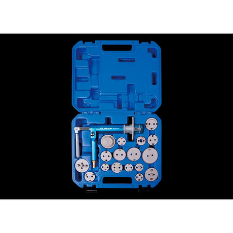 KING TONY Profi-Werkzeuge - Bremskolbenrücksteller-Set, pneumatisch "slim" - 18 tlg. 9BC251