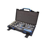 KING TONY Profi-Werkzeuge - 1/2" KUBOTA 6-Kant Steckschlüssel-Set, mit Zubehör - 23 tlg. 4523MRE