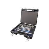 KING TONY Profi-Werkzeuge - 1/2" 6-Kant Steckschlüssel-Set, EVAWAVE, mit Zubehör - 27 tlg. 4527MRE01