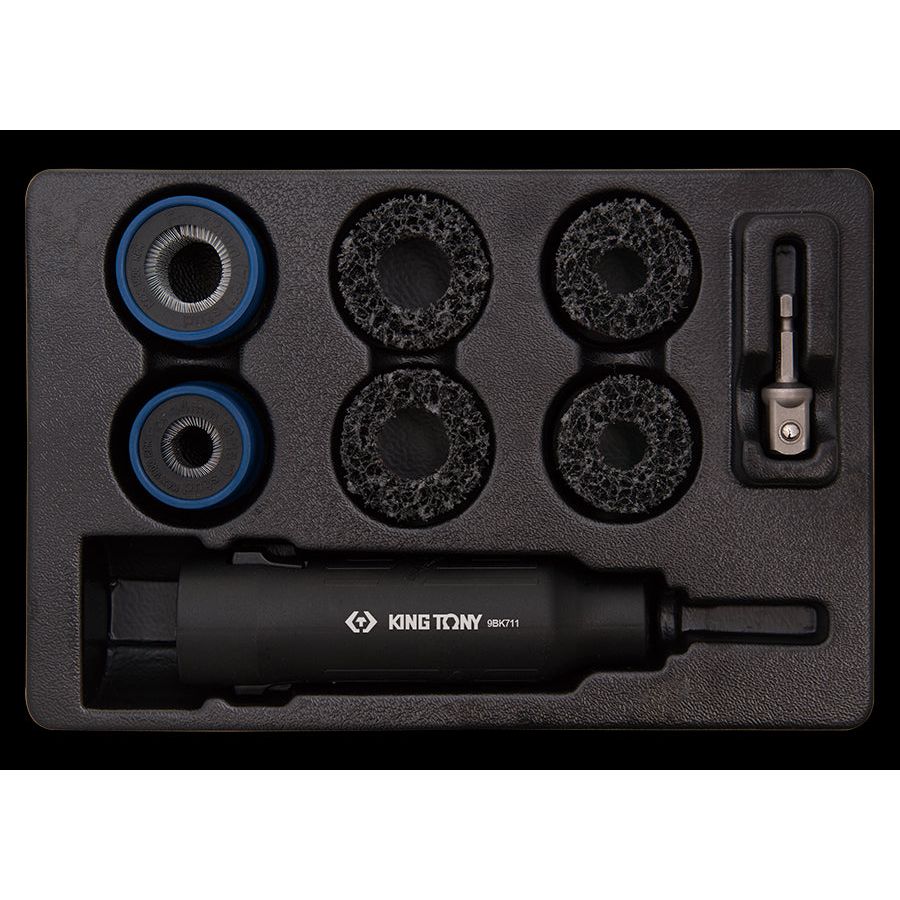 KING TONY Profi-Werkzeuge - Radbolzen-Reinigungswerkzeug, Satz - 8tlg. 9BK7009