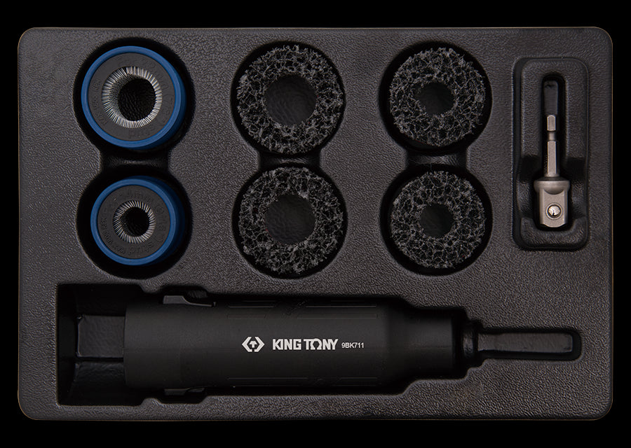 KING TONY Profi-Werkzeuge - Radbolzen-Reinigungswerkzeug, Satz - 8tlg. 9BK7009