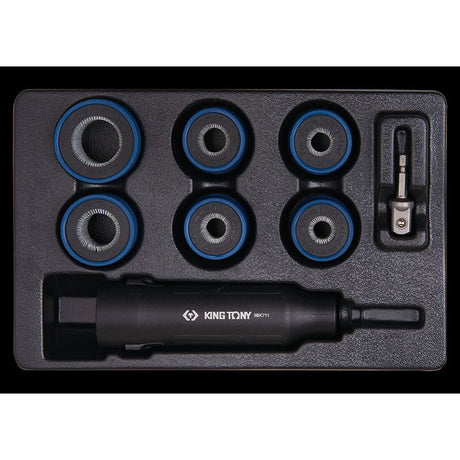 KING TONY Profi-Werkzeuge - Radbolzen-Reinigungswerkzeug, Satz - 8tlg. 9BK7008