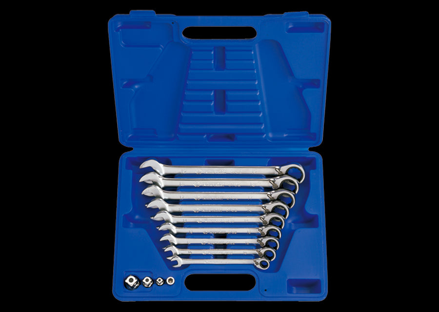 KING TONY Profi-Werkzeuge - Ratschenringschlüssel-Set, mit Adaptern - 13 tlg. 132A13MR