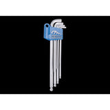 KING TONY Profi-Werkzeuge - 6-Kantschlüssel-Set, runder Kopf, extra lang, metrisch - 9 tlg. 201A09MR