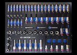 KING TONY Profi-Werkzeuge - 1/4"+ 1/2" Steckschlüssel-Set, EVAWAVE - 67 tlg. 973B1MRE