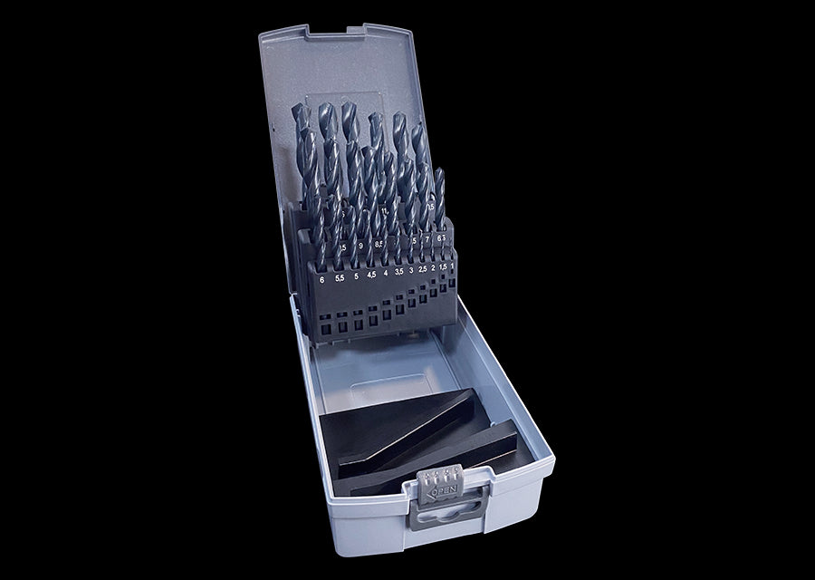 M7 Power-Werkzeuge - Spiralbohrer-Satz HSS-R 1 bis 13mm - 25tlg. QEHSS11325