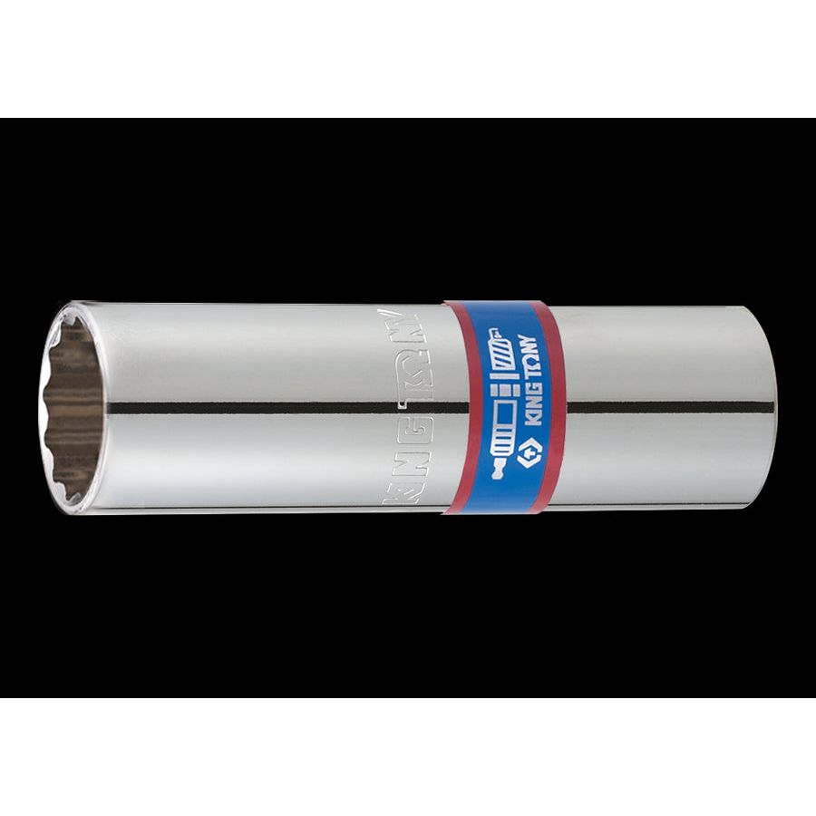 KING TONY Profi-Werkzeuge - 1/2" 12-Kant Steckschlüssel für Zündkerzen - 16 mm 463016M