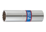 KING TONY Profi-Werkzeuge - 1/2" 12-Kant Steckschlüssel für Zündkerzen - 16 mm 463016M