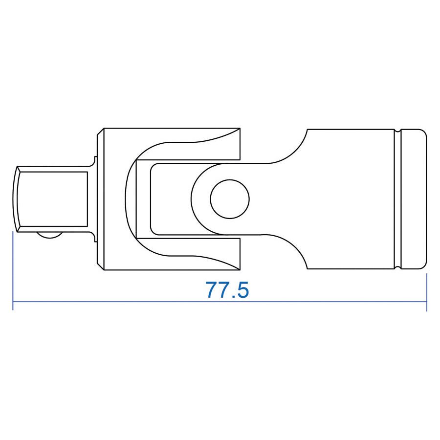 KING TONY Profi-Werkzeuge - 1/2", Kardangelenk, Blister BLI4791