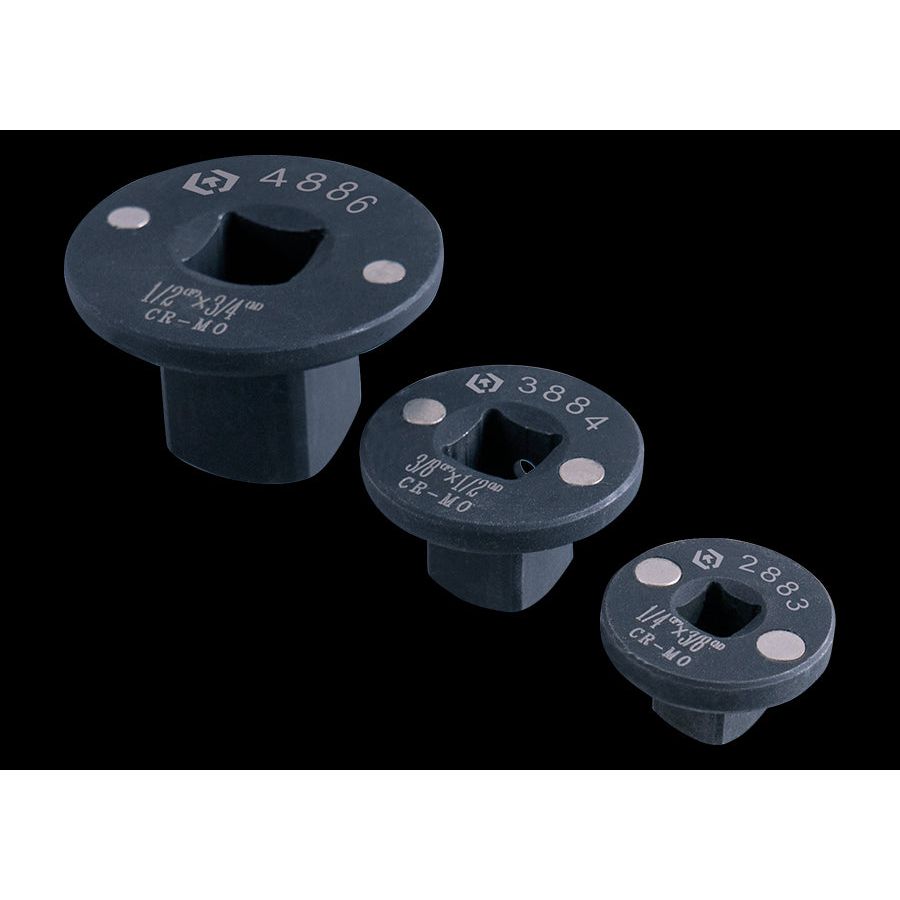 KING TONY Profi-Werkzeuge - 3 Vergrösserungsadapter, extra dünn, magnetisch 9403PP