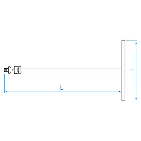 KING TONY Profi-Werkzeuge - 1/2"T-Griff Gelenkschlüssel - 900 mm 479536