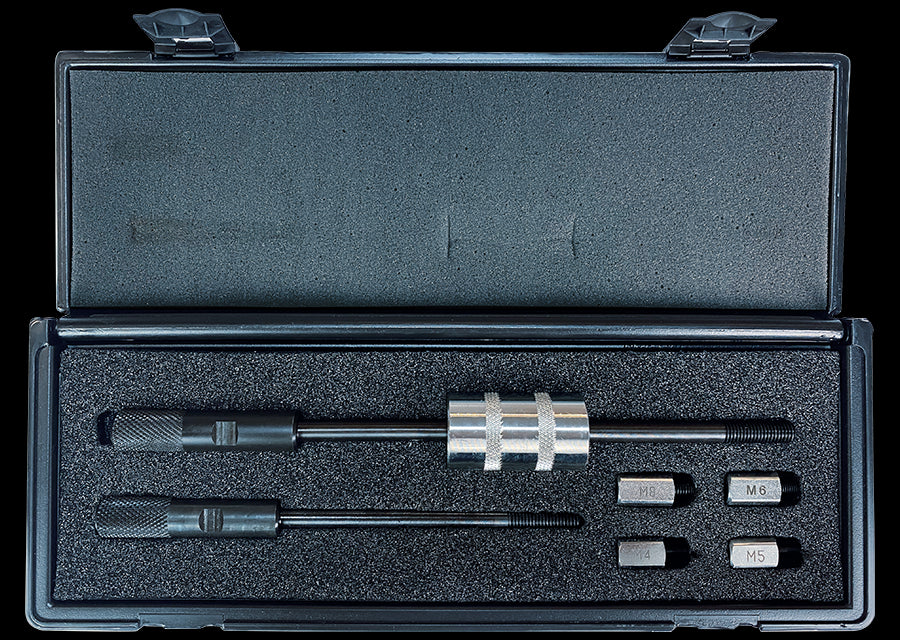 KING TONY Profi-Werkzeuge - Gewindestiftabzieher mit Stange und 4 Adaptern 9BE1950