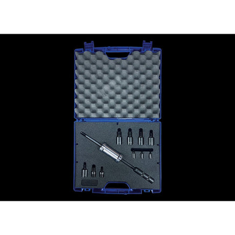 KING TONY Profi-Werkzeuge - Gewindestiftabzieher mit Stange und 10 Adaptern 9BE1960