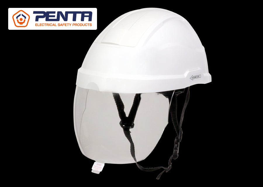 KING TONY Profi-Werkzeuge - Schutzhelm mit integriertem Gesichtsschutz für Elektriker TC42ESBBSC