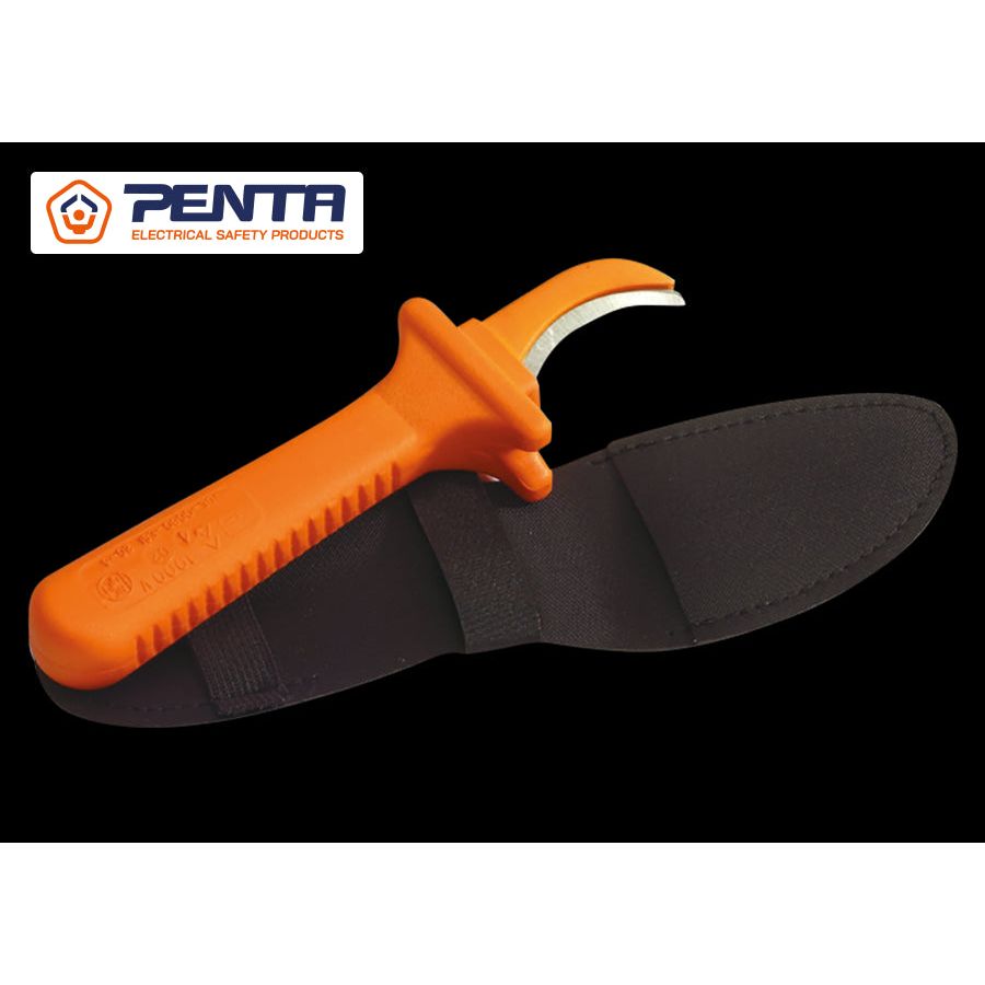 KING TONY Profi-Werkzeuge - 1000V Isoliertes Messer mit kurzer Klinge IS79