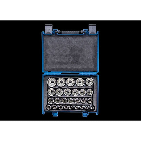 KING TONY Profi-Werkzeuge - 1/2" 6-Kant Steckschlüssel-Set - 27 tlg. 4557MR