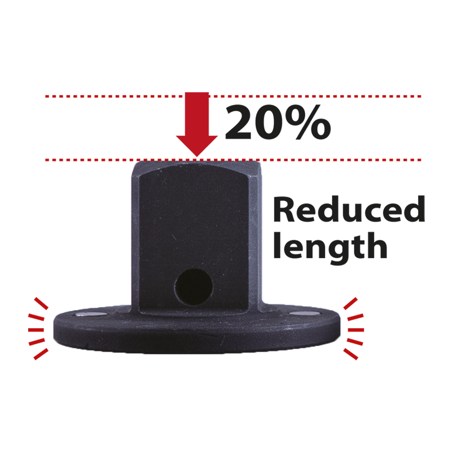 KING TONY Profi-Werkzeuge - Vergrösserer 1/2" x 3/4" extra dünn und magnetisch 4886