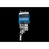 KING TONY Profi-Werkzeuge - Ratschen-Ring-Maulschlüssel, metrisch, im Etui - 12 tlg. 13012MRS01