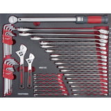 Kraftwerk PRO LINE COMPLETO Schraubenschüssel, Drehmomentschlüssel, Winkelstiftschlüssel, EVA-Einlage, 45-tlg