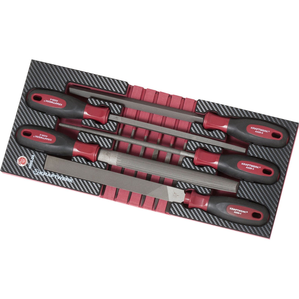 Kraftwerk PRO LINE COMPLETO ERGOKRAFT Feilen Set, EVA-Einlage, 11-tlg