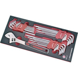 Kraftwerk PRO LINE COMPLETO Winkelstiftschlüssel Set, EVA-Einlage, 29-tlg