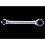 KING TONY Profi-Werkzeuge - Doppel-Ratschen-Ringschlüssel 4-in-1, metrisch, umschaltbar - 8-13 mm 3739N0813M