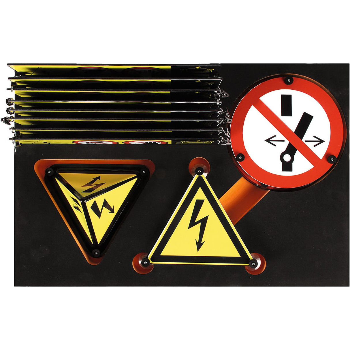 Kraftwerk Sicherheits – und Warnschilder Satz „High-Voltage", EVA-Einlage, 60 x 40 cm, 38tlg