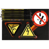 Kraftwerk Sicherheits – und Warnschilder Satz „High-Voltage", EVA-Einlage, 60 x 40 cm, 38tlg