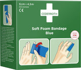 CEDERROTH Soft Foam Bandage selbsthaftend elastisch blau 6 cm x 2 m Rolle