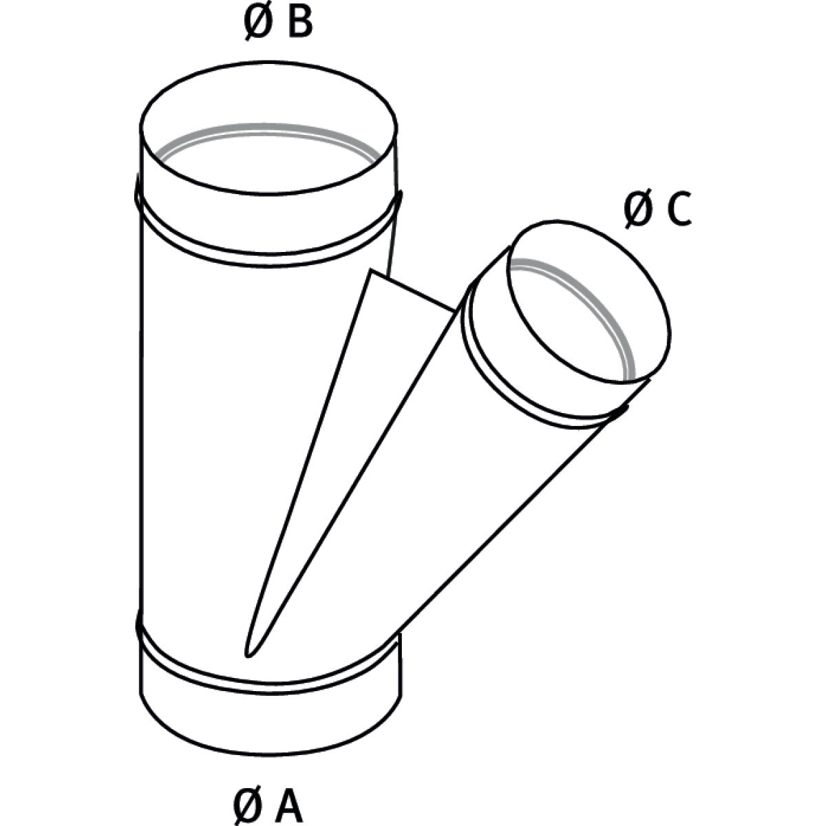 Holzkraft Hosenstück Ø120mm - Ø80mm - Ø80mm - Art. 5147735