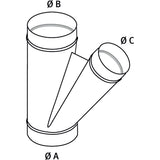 Holzkraft Hosenstück Ø120mm - Ø80mm - Ø80mm - Art. 5147735