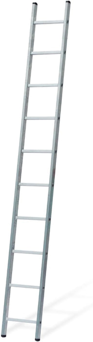 VITO Anlegeleiter mit 10 rutschfesten Stufen - Leiter aus Aluminium, Sprossenanlegeleiter, Aluminiumleiter