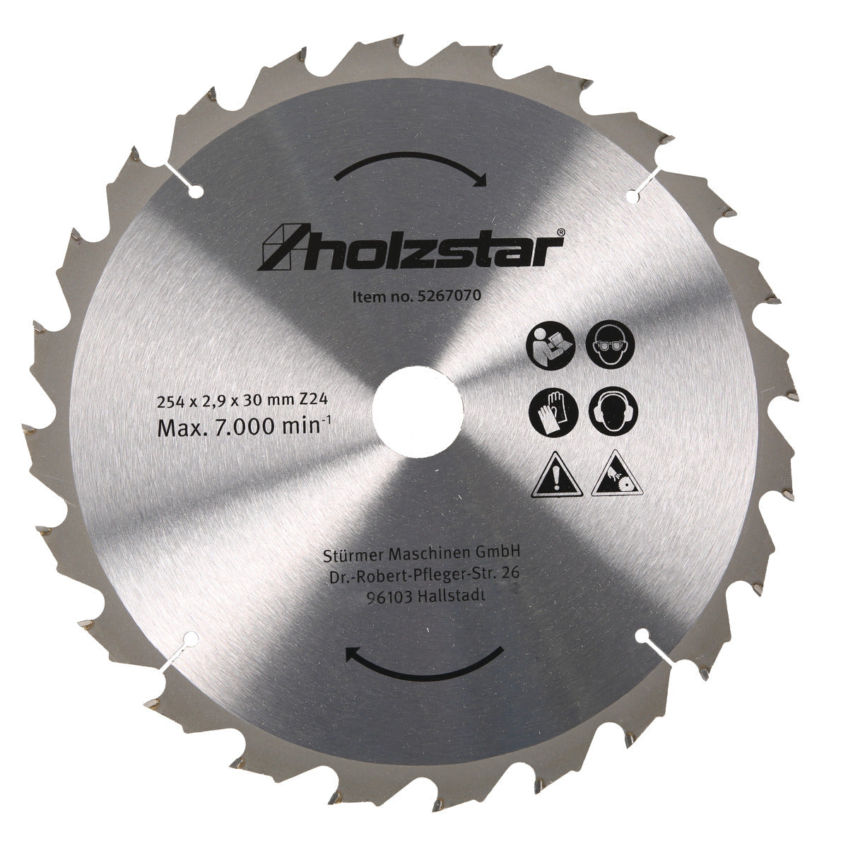 Holzstar Sägeblatt 254 x 30 x 2,9 mm Z24 - Art. 5267070